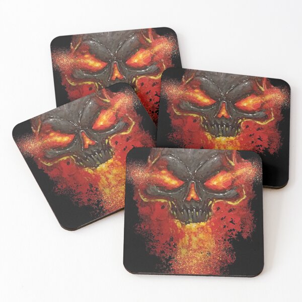 Item preview, Flaming Skull on Fire and Burning Unique Gift For Skull Lovers designed and sold by DontTouchHutch.