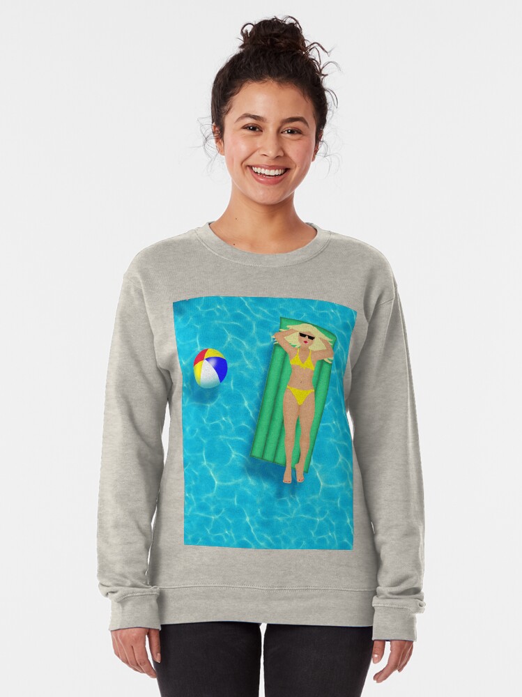 Alternate view of Pool Party Bikini Girls Pullover Sweatshirt