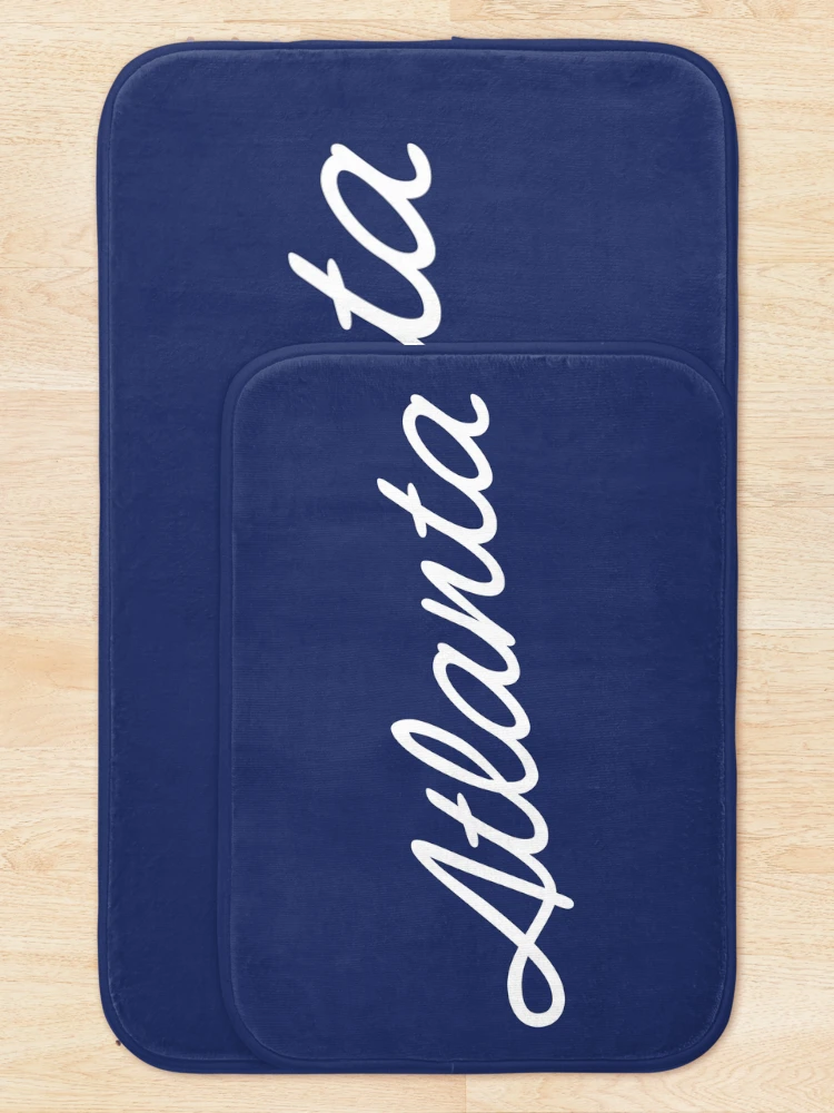 Thumbnail 5 of 6, Bath Mat, Atlanta Script designed and sold by npdstudio.