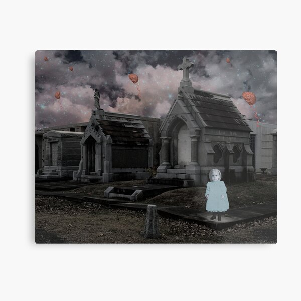 Red Balloon Lost Metal Print