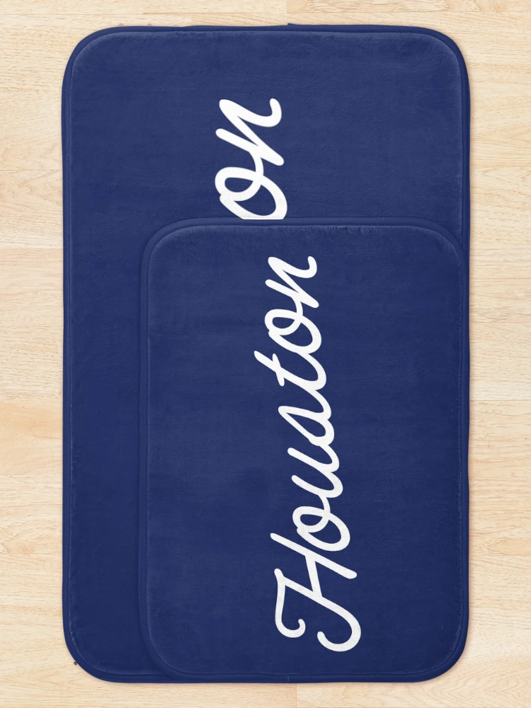 Thumbnail 5 of 6, Bath Mat, Houston Script designed and sold by npdstudio.