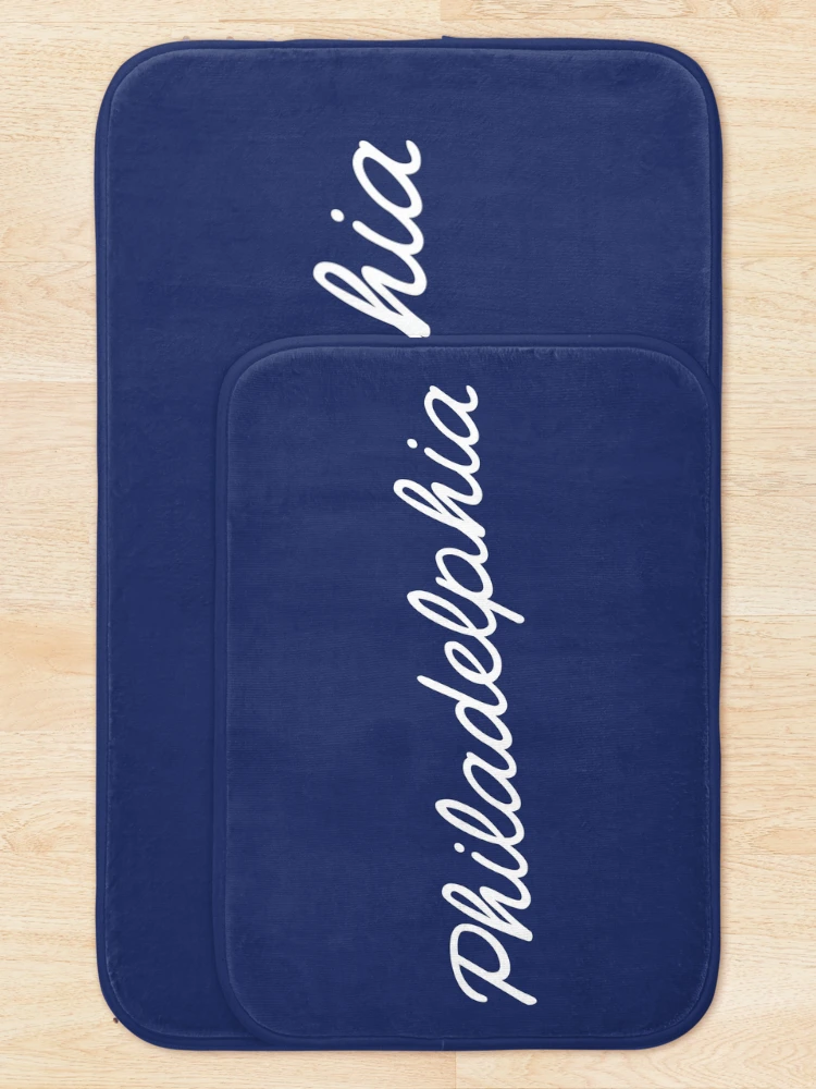 Thumbnail 5 of 6, Bath Mat, Philadelphia Script designed and sold by npdstudio.