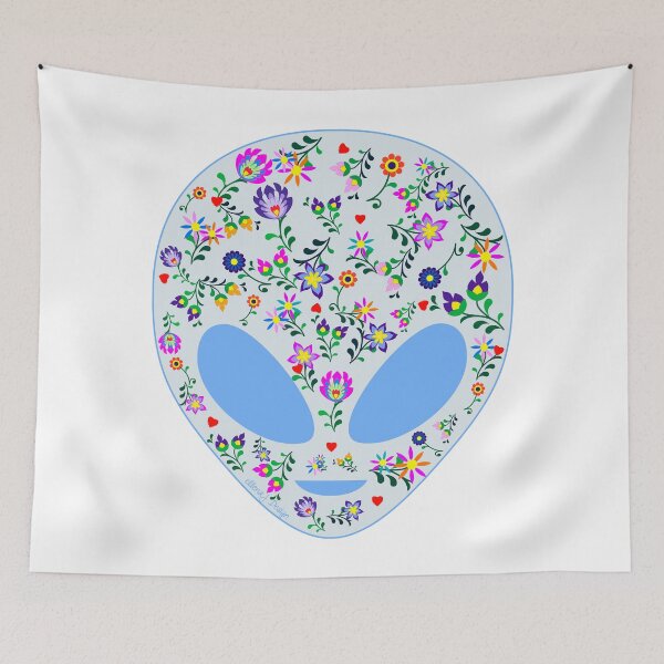 Item preview, Floral Face Alien designed and sold by Intriguing Eclectives by Janelle  K.