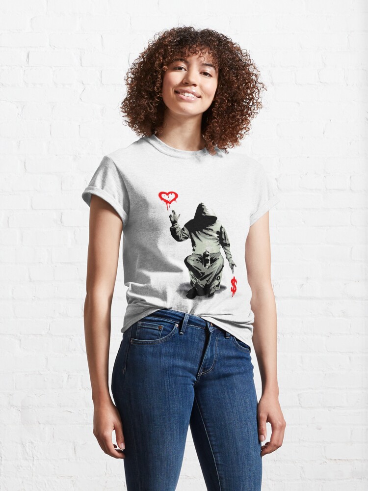 Alternate view of Love Over Money Classic T-Shirt