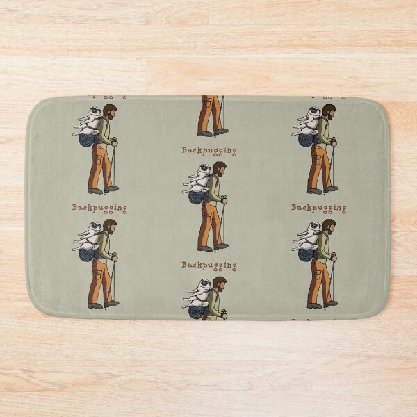 Item preview, Backpugging (Fawn Pug and Hiking Guy) designed and sold by pugventurephoto.