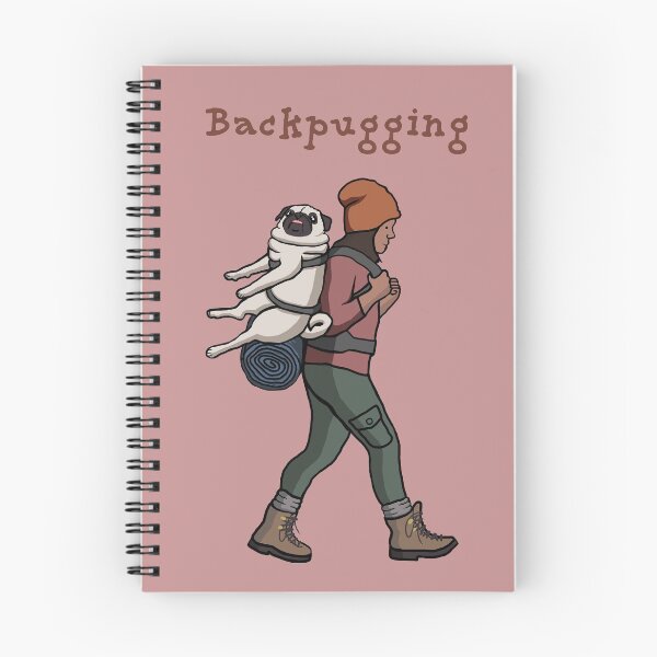 Item preview, Backpugging (Fawn Pug and Hiking Girl) designed and sold by pugventurephoto.