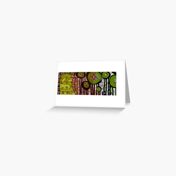 Green Trees Greeting Card