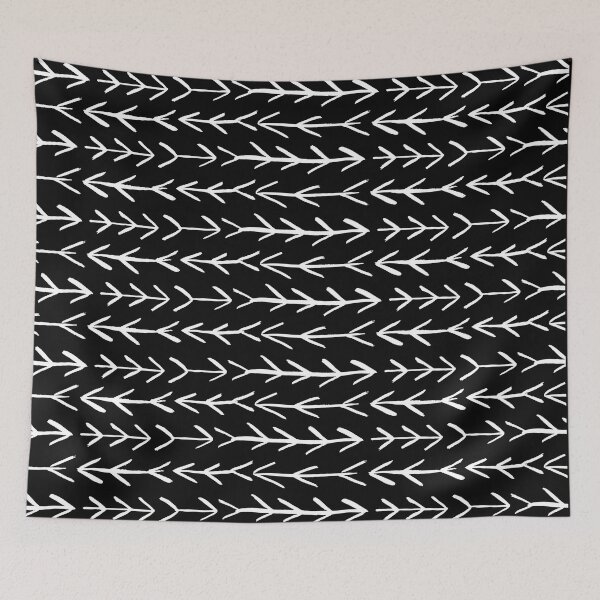 Item preview, Black and White Arrow Geometric Outdoor Abstract Pattern designed and sold by wellnessrushop.