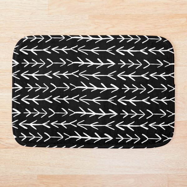 Aperçu de l'œuvre Motif abstrait géométrique extérieur flèche noir et blanc créée et vendue par wellnessrushop.