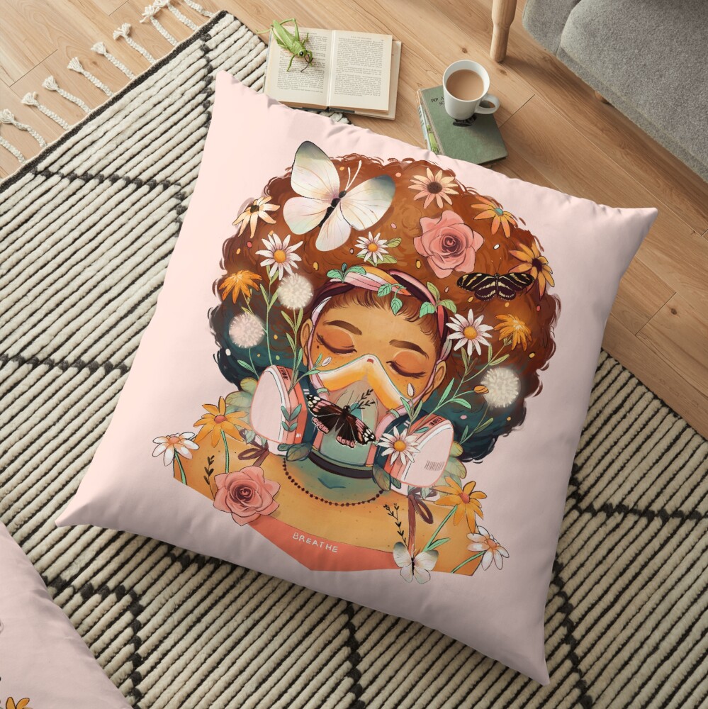 Breathe Deep Floor Pillow
