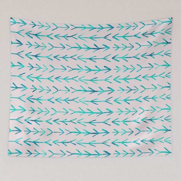 Item preview, Mint Blue Arrow Geometric Outdoor Abstract Pattern designed and sold by wellnessrushop.