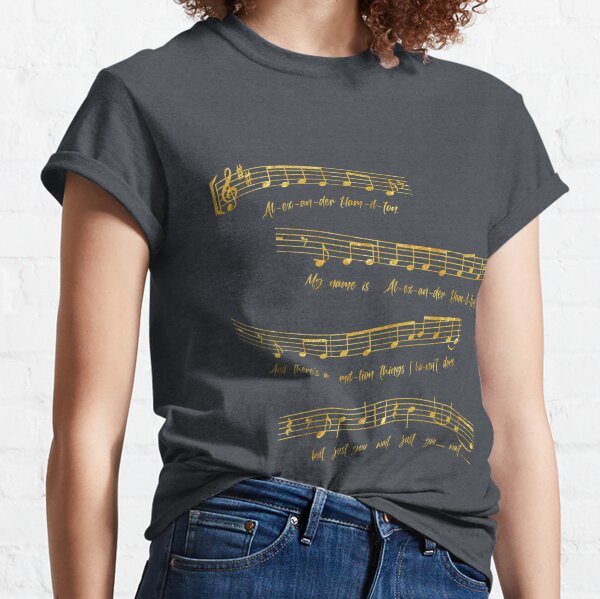 Alexander Hamilton Musical Notes Classic T-Shirt