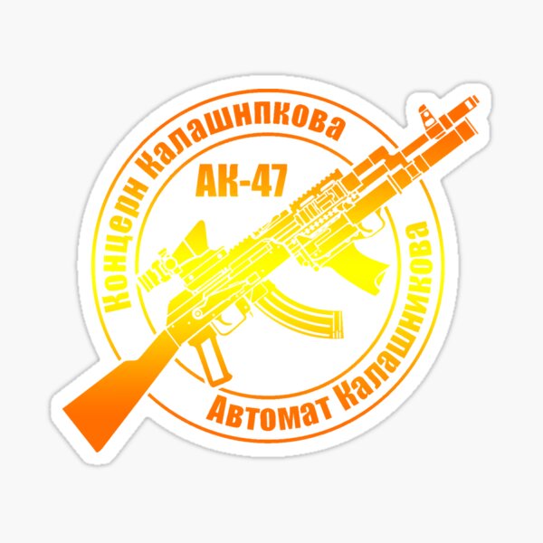 Russian Guns Stickers Redbubble - ak 47 decal roblox