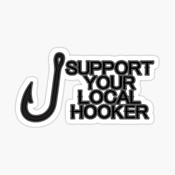 Hooker Fishing Stickers for Sale