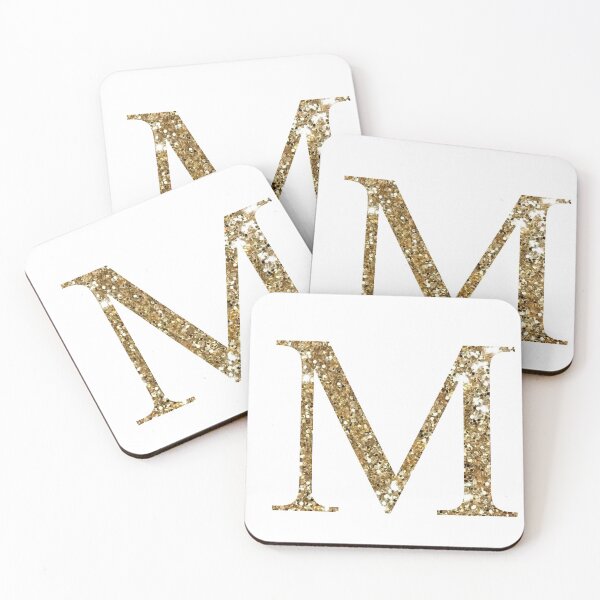Item preview, Mu/M Gold Sparkle Letter designed and sold by ansacree.