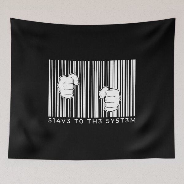 Item preview, Barcode Slave to the System Technology Design designed and sold by HiFiTees.