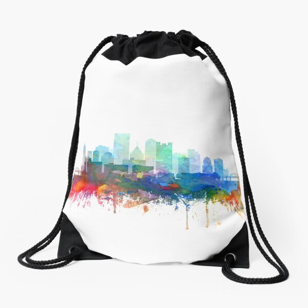 Item preview, Pittsburgh Skyline Watercolor by Zouzounoi Art designed and sold by zouzounioart.