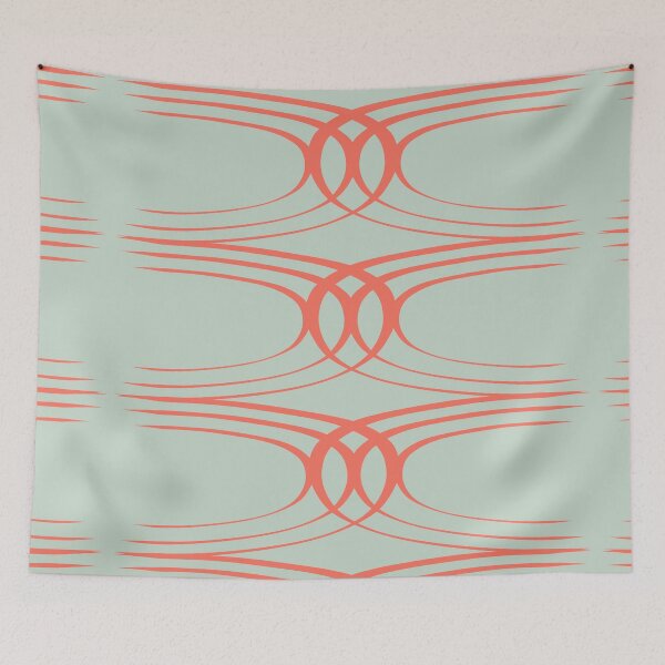 Item preview, Mara Peach on Seafoam designed and sold by ErinLP.
