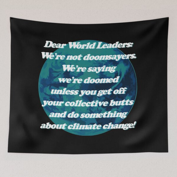 Item preview, Climate Change Anti Trump Bush Fires Wildfires Global Warming Blue designed and sold by CheekyPuppy.