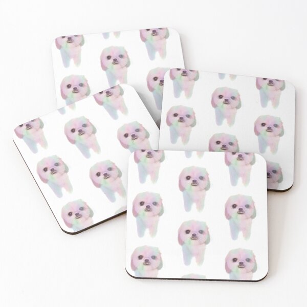 Item preview, Rainbow Bichon Shihtzu Puppy designed and sold by PaintingbyAgnes.