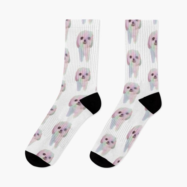 Item preview, Rainbow Bichon Shihtzu Puppy designed and sold by PaintingbyAgnes.