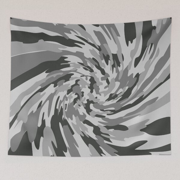 Item preview, Gray Camouflage Twisted Pattern in Gray Shades and Black designed and sold by ShopieHome.