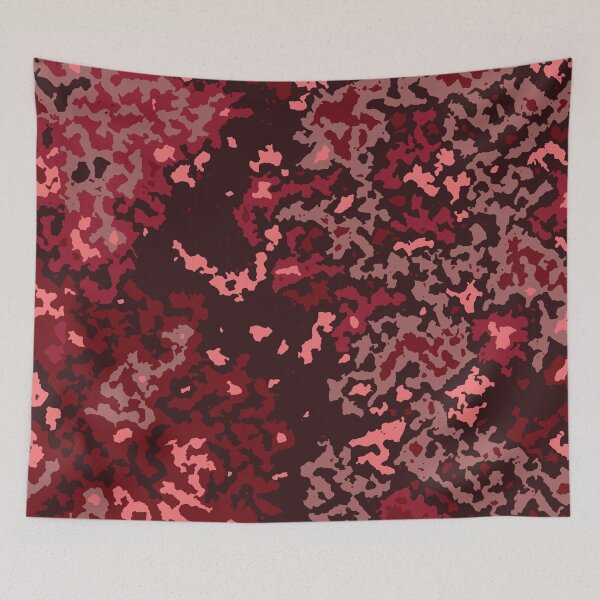 Item preview, Red Camouflage Digital Cloud Pattern in Red Shades and Pink designed and sold by ShopieHome.