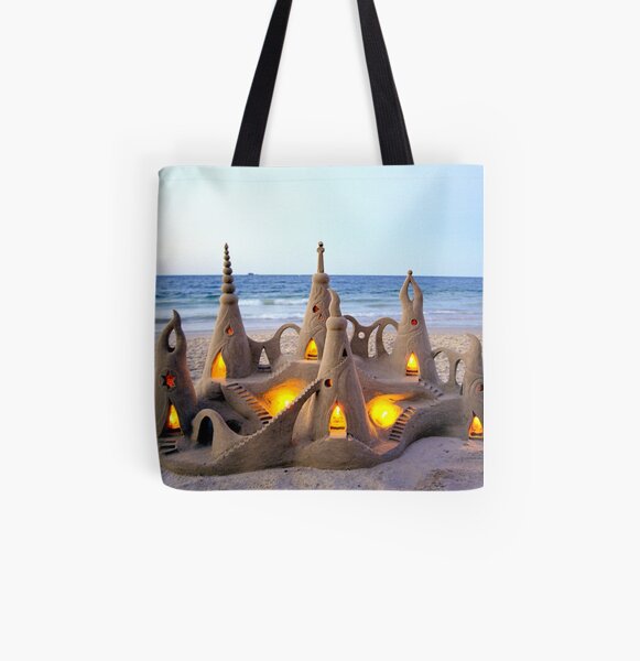 Sand Castle Byron Bay All Over Print Tote Bag