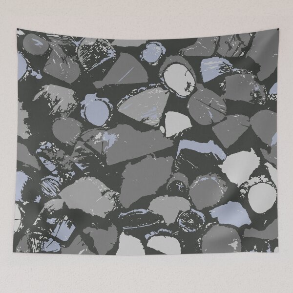 Item preview, Gray Camouflage Digital Wood Pattern in Gray Shades and Black designed and sold by ShopieHome.