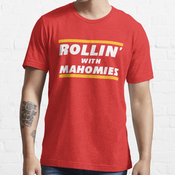 Chiefs Kingdom Cave Rollin With Mahomies Funny T Shirt-Colonhue