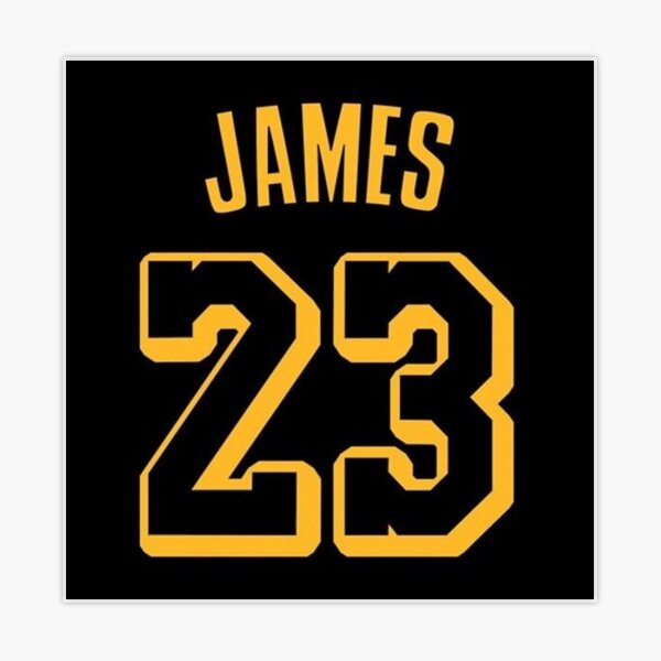 Lebron James Jersey Sticker for Sale by WalkDesigns