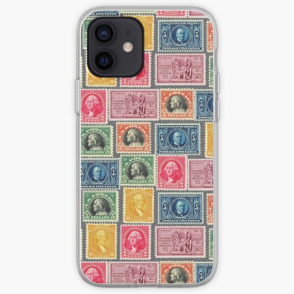 US Postage Stamp Collage iPhone Soft Case