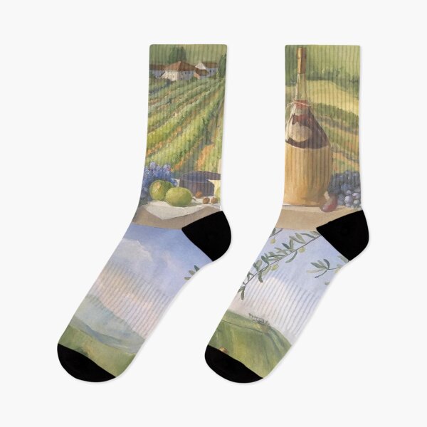 Item preview, Tuscany Vineyards Italian Village Mountains Landscape & Summer Fruit designed and sold by MilkAnna.