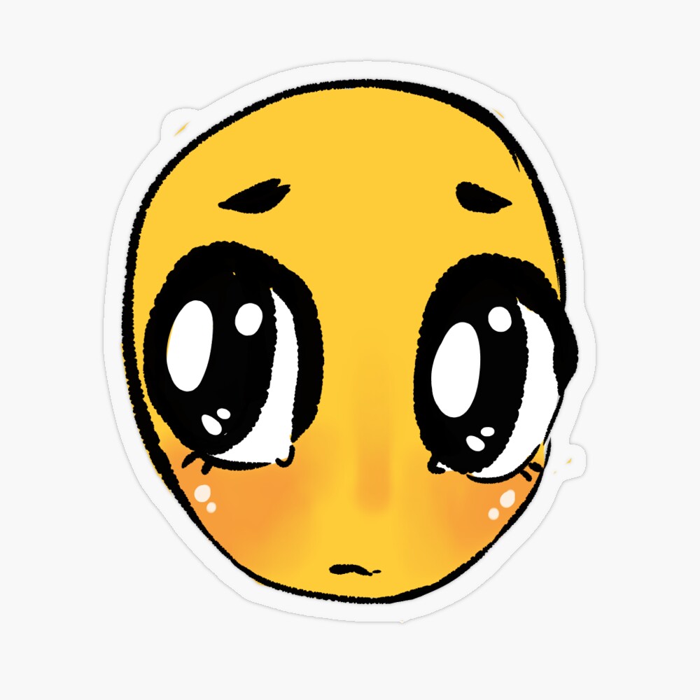 Cursed Smile Emoji Sticker for Sale by Michael Maiato