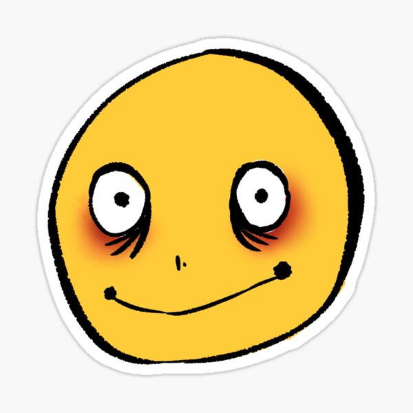 Cursed Smile Emoji Sticker for Sale by Michael Maiato