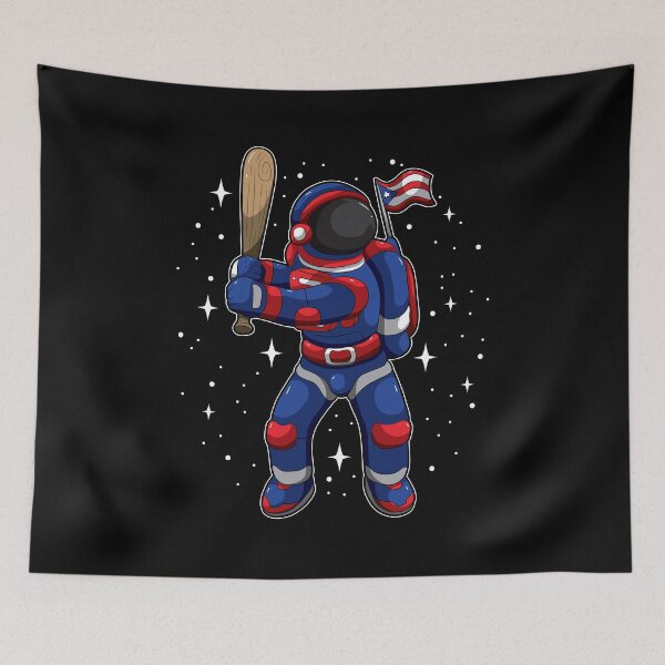 Item preview, Puerto Rico Baseball Player in Astronaut Outfit designed and sold by anziehend.