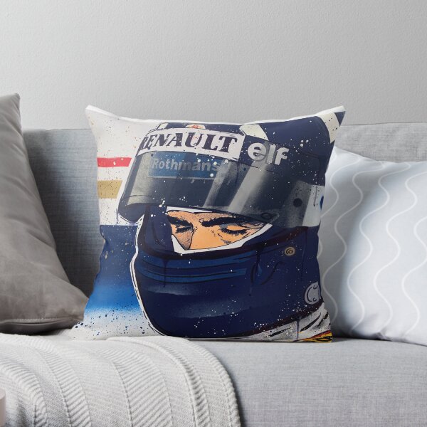 Damon Hill - Williams F1 graffiti painting by DRAutoArt Throw Pillow