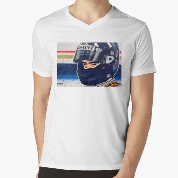 Damon Hill - Williams F1 graffiti painting by DRAutoArt V-Neck T-Shirt