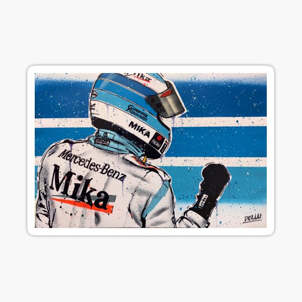 Mikka Hakkinen - McLaren graffiti painting by DRAutoArt Sticker