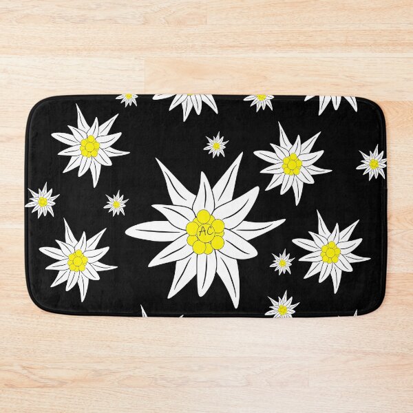 Item preview, Edelweiss Pattern on Black designed and sold by iCraftCafe.