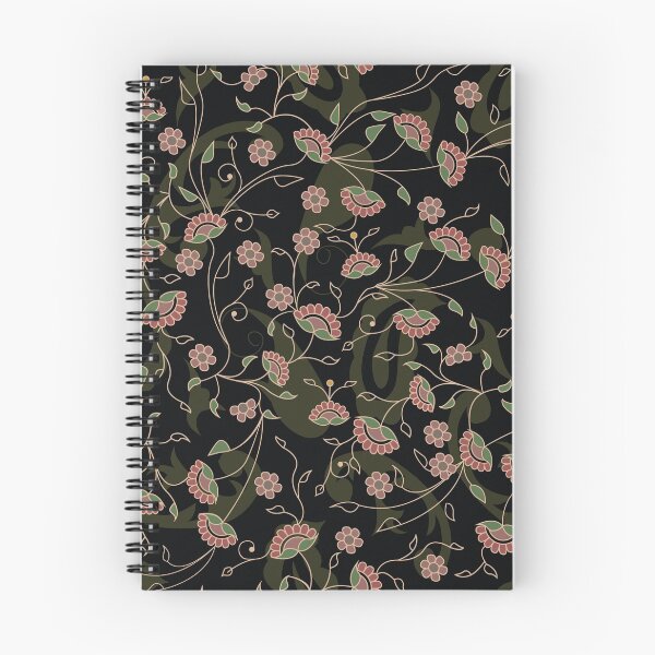 Item preview, Beautiful floral branches seamless pattern in black designed and sold by ayeshaart9286.