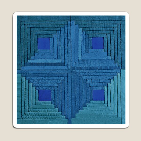 Item preview, Antique Log Cabin Quilt Block Artwork. designed and sold by FuzzyHoney.