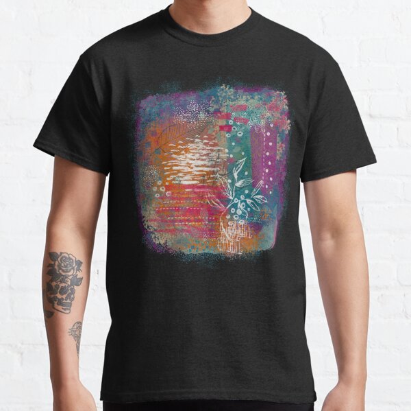 Digital Inky Abstract Painting Classic T-Shirt