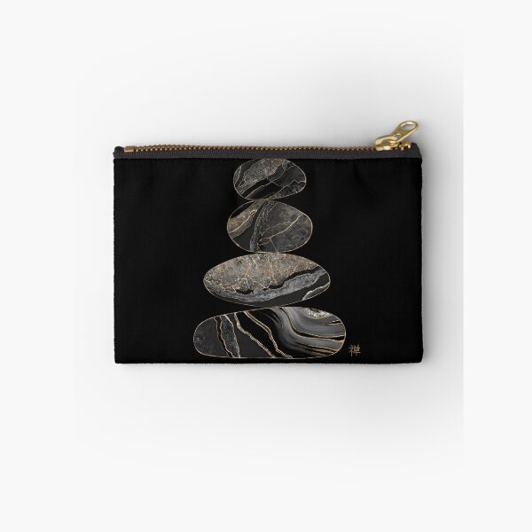 Item preview, Zen Stones Black Marble and gold designed and sold by k9printart.