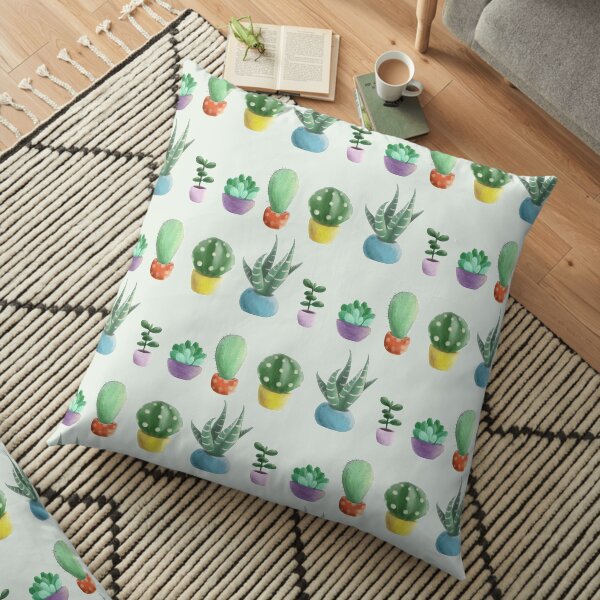 cute cacti Floor Pillow