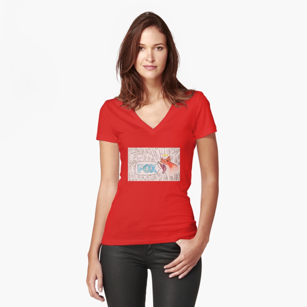 Item preview, Fitted V-Neck T-Shirt designed and sold by zeegreeable.