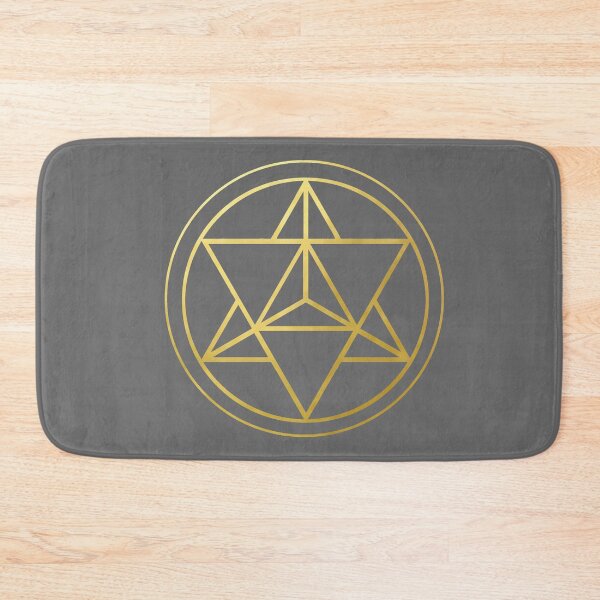 Item preview, Merkaba Star Tetrahedron gold sacred geometry kabbalah mandala protection symbol Star of David  designed and sold by Michallandsberg.