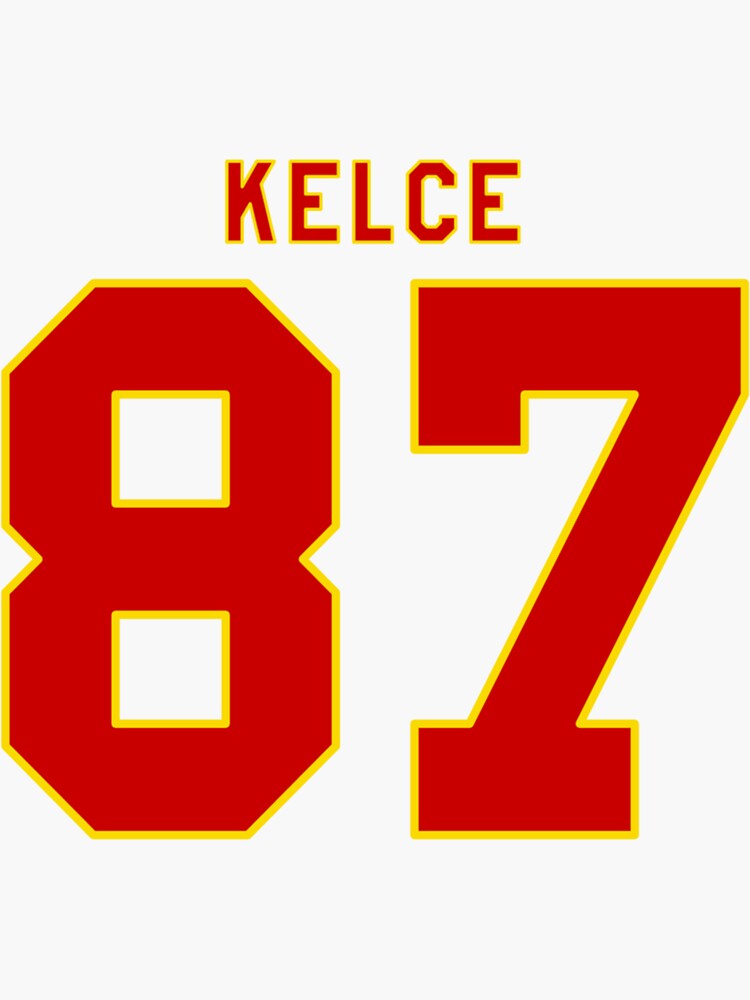 "Kansas City 87 Kelce Pullover Hoodie" Sticker by xygurub Redbubble