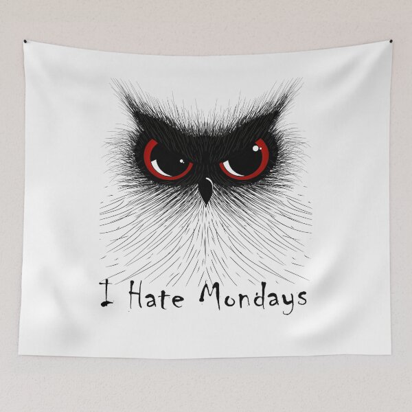 Item preview, I Hate Mondays Irritable Owl Syndrome Themed Gifts designed and sold by WG-Factory.