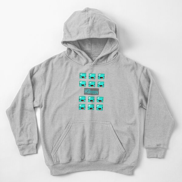 skeppy skin pattern Kids Pullover Hoodie
